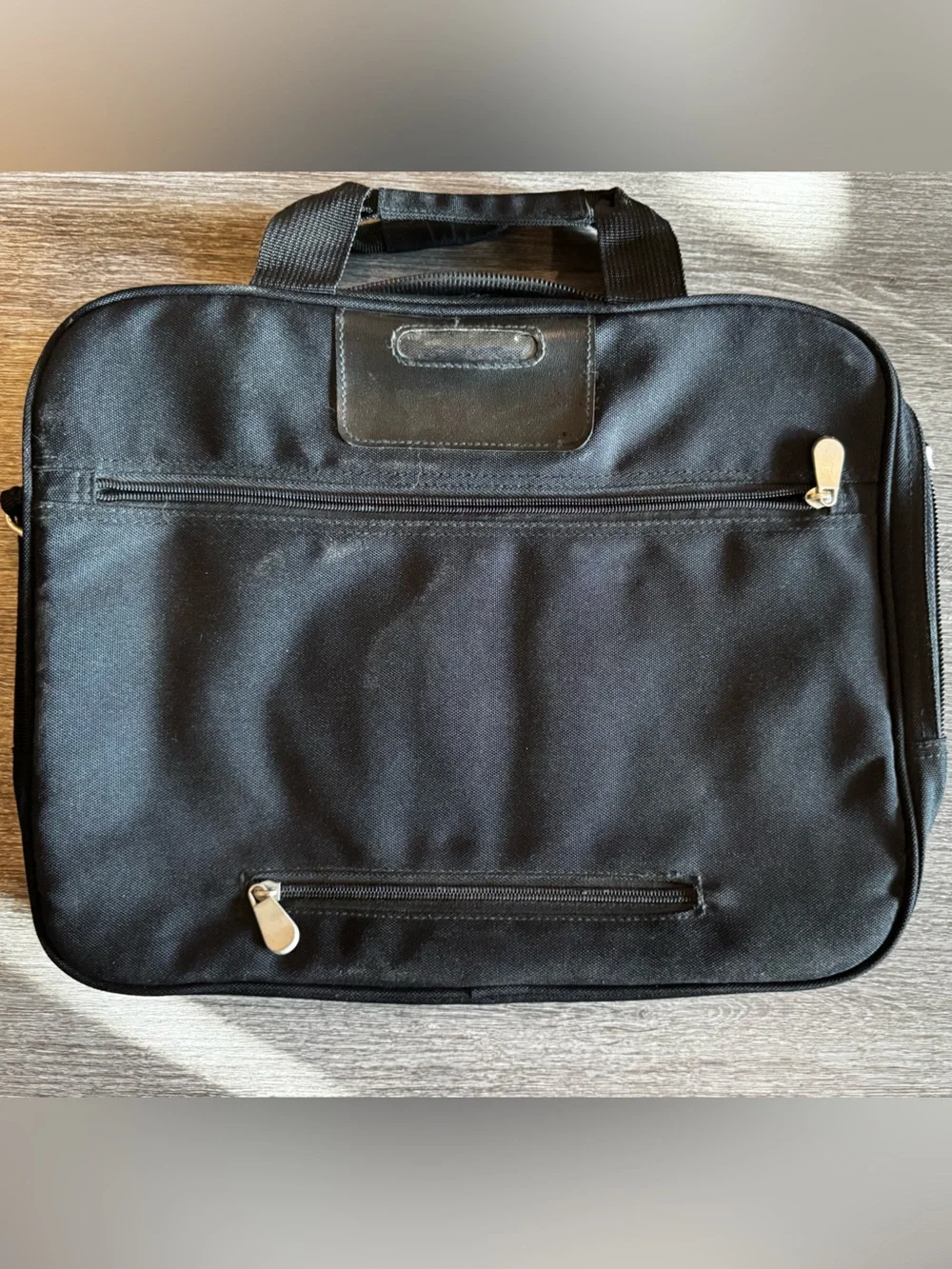 Black Laptop Bag-Briefcase with Shoulder Strap Multi-Compartment Work Travel Bag